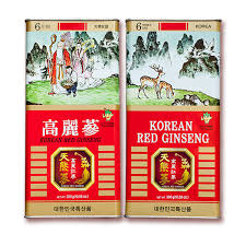 Hồng Sâm Hộp Thiếc Hàn Quốc 6 năm tuổi 300g ( Mẫu 2 chú nai ) - Mua hộ Hàn Quốc